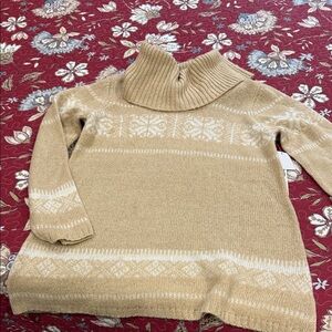 Nurture by Lamaze Tan and Cream Cowl Neck Sweater